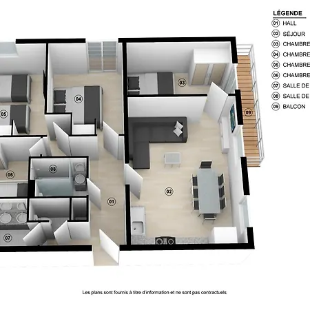 公寓 Gentianes 2 - Centre Village Et Proche Pistes De 拉克吕萨